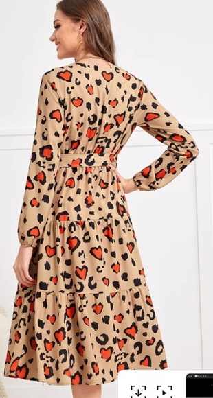 Hidden Hearts Cheetah print dress - Picture 2 of 4